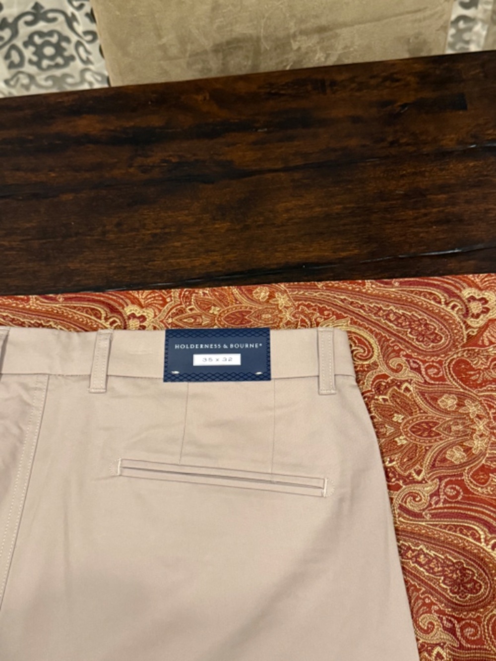 Holderness & Bourne Men's Size 35x32 The Warner Pant Fescue MSRP $165 - Picture 3 of 7